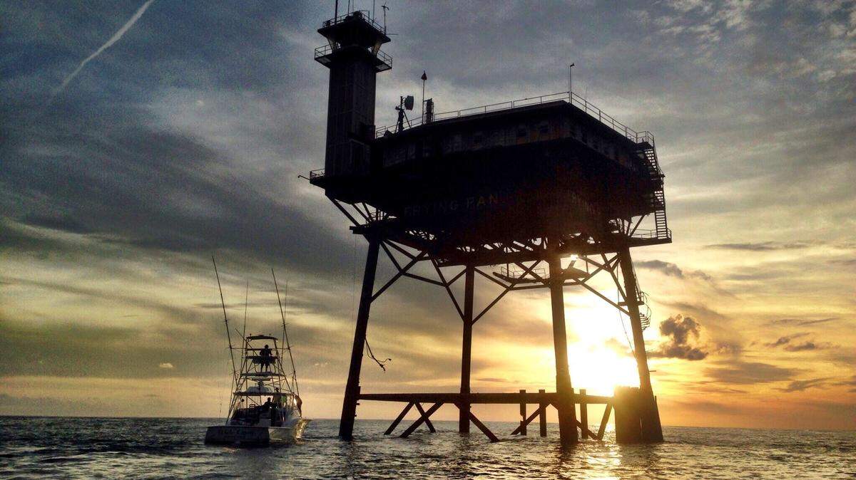 The old Frying Pan Tower created by the Coast Guard is up for auction after five years as a bed and breakfast run by Charlotte businessman Richard Neal. Starting bid is $10,000.