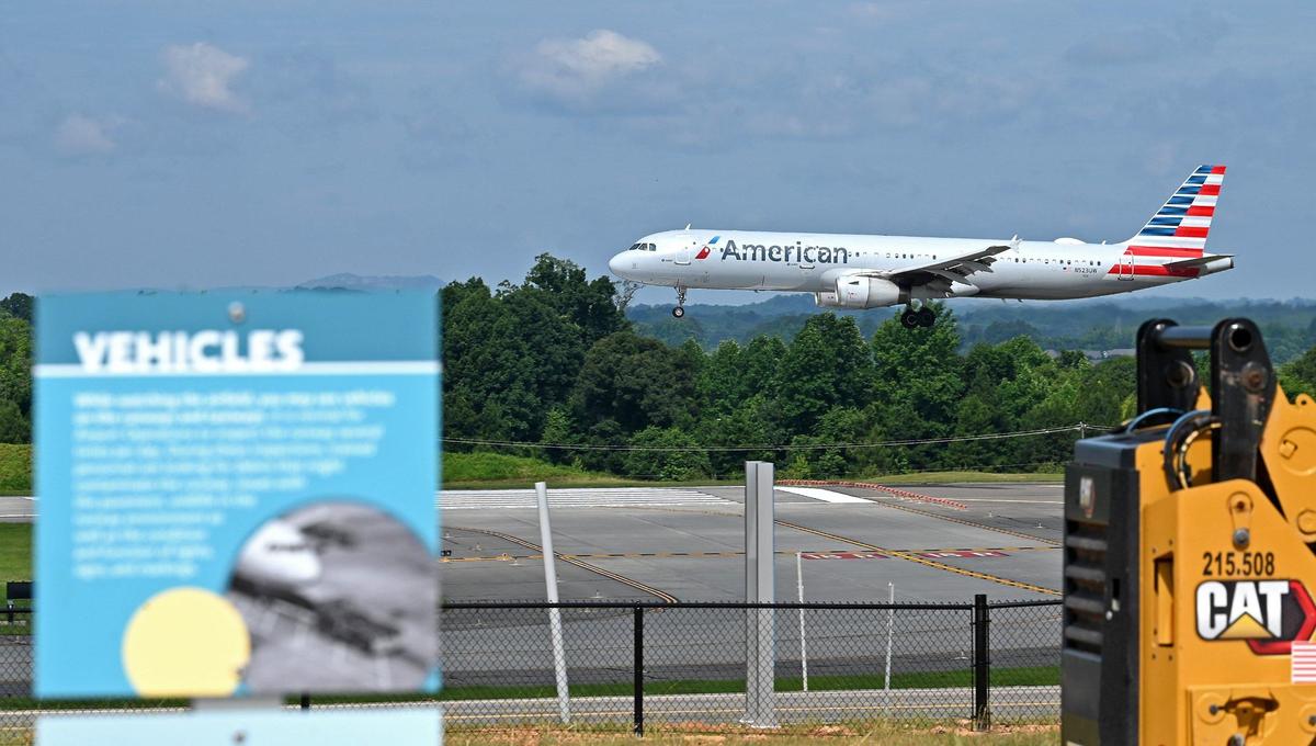 Some American Airline ticket counters are relocating due to construction.