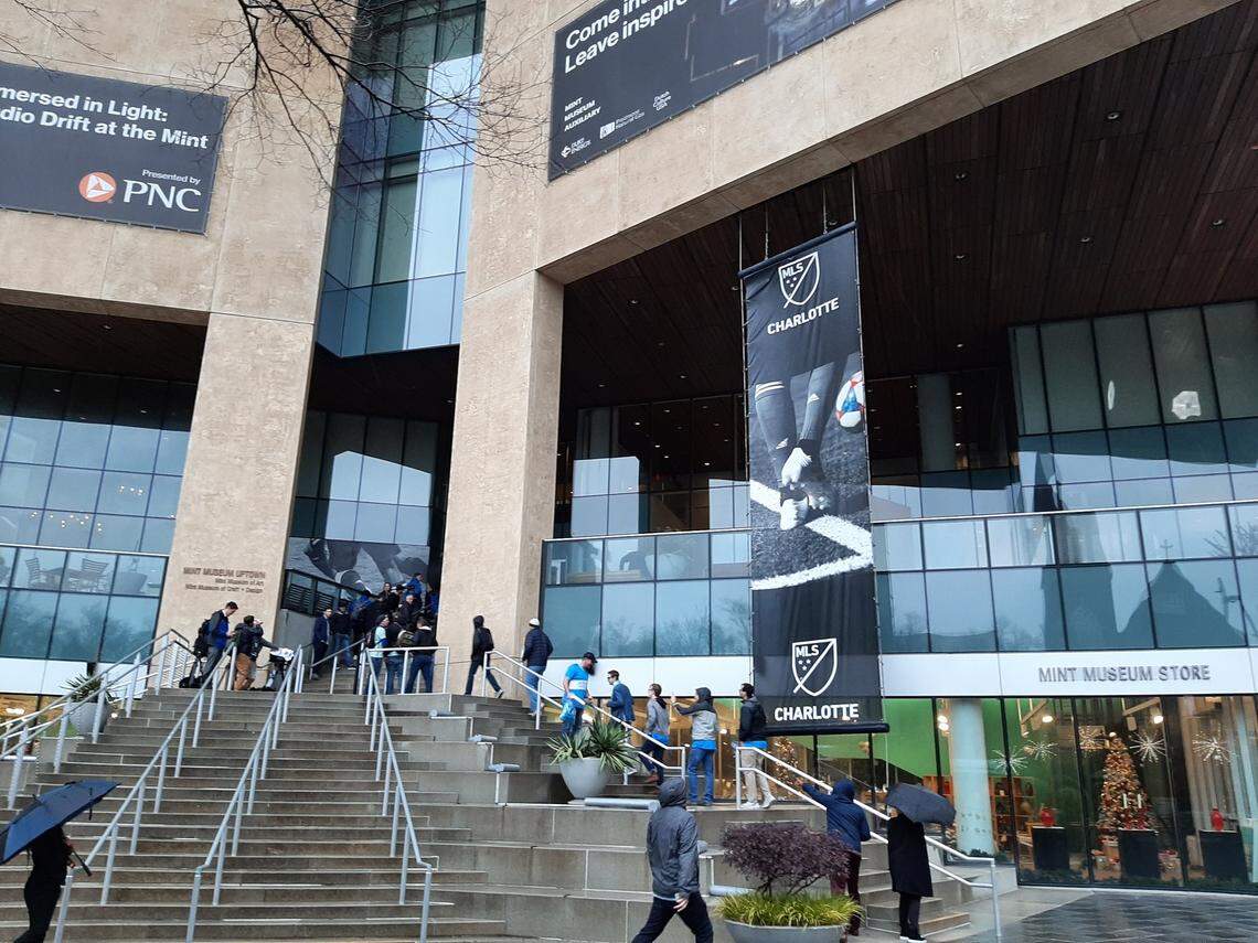 Charlotte is being awarded the newest MLS franchise during an event at Mint Museum Uptown Tuesday.