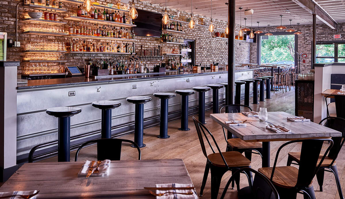 At Haberdish, all the liquor and the table settings have been removed. Chairs and tables have been set aside or put in storage.