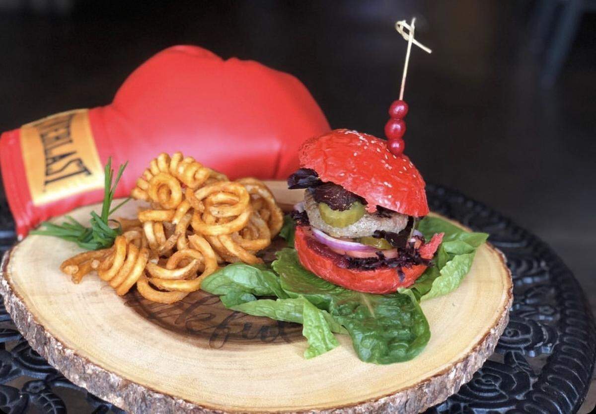 Organic Velvet Burger at Deluxe, The Fine Art of Dining