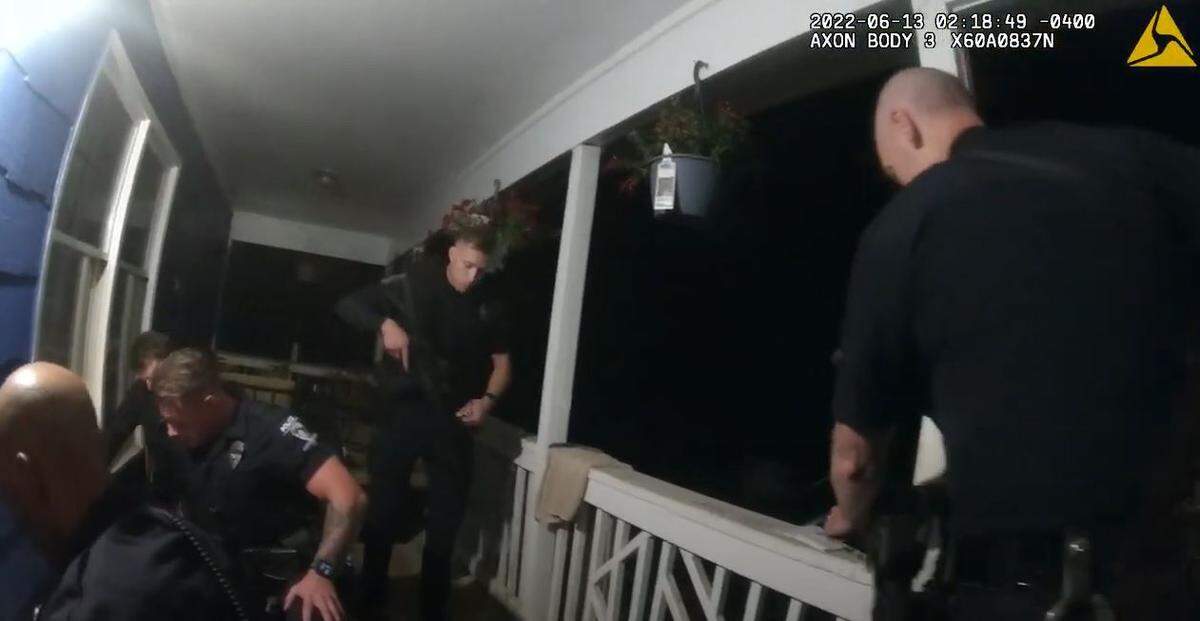 Previously-released police video shows the scene of the arrest of Jovontay Williams in Charlotte in 2022.
