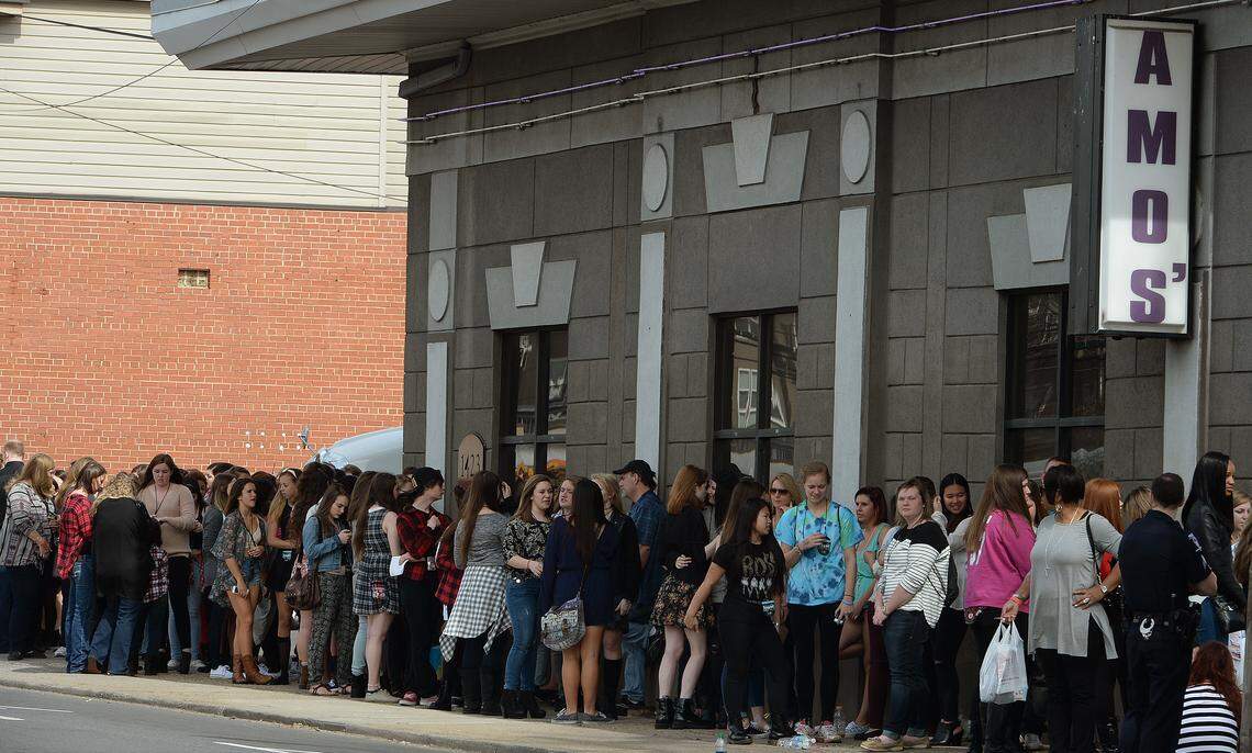 Hundreds of fans lined South Tryon Street as they waited to try to get into a Fifth Harmony show at Amos’ Southend back in 2015.