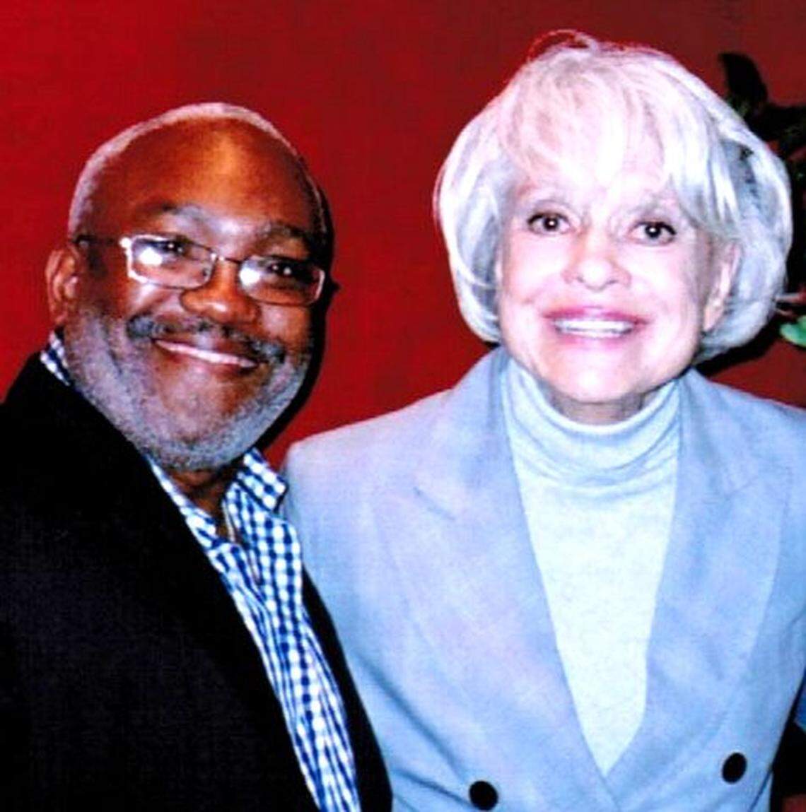 Mitchell with Broadway legend Carol Channing, in 2006. He had requested, via her website, that she come to Charlotte – but was surprised when her husband/manager called a week later to talk about education and legacy, the Observer reported at the time. She ended up doing two shows benefitting the school and teaching a master class there. Fellow CMS teacher Dennis Delamar took this photo, and told Mitchell, “”I recall how much she adored you, Corey, and the connection you made with her to make the Charlotte NWSA event happen.”