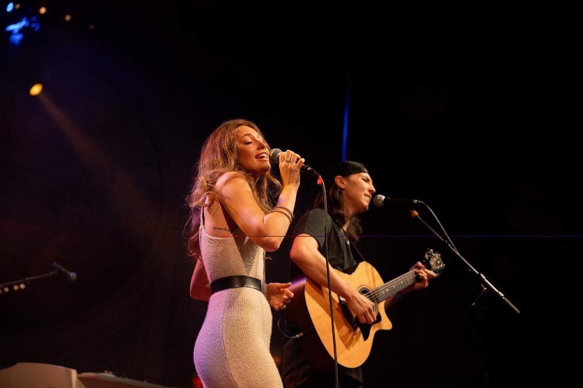 Brooke Lee, with Logan Foland, opening for Ty Myers at Crystal Ballroom in Portland, Oregon, in May 2025.