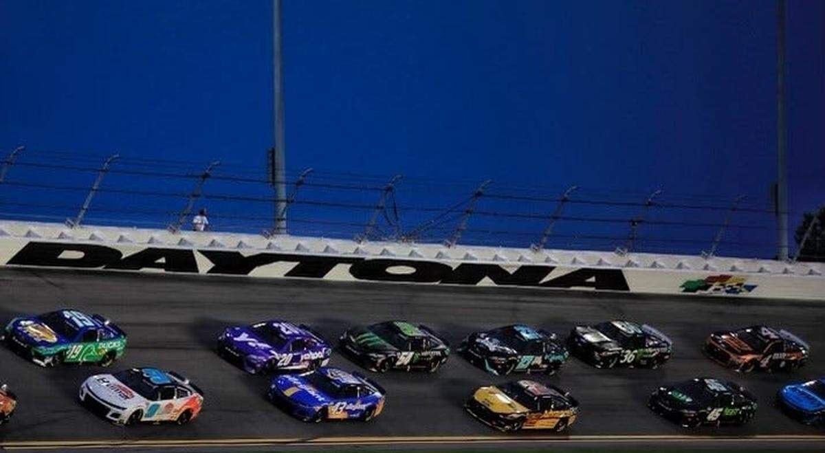 Martin Truex Jr. (19) went on to win the first stage of the Coke Zero Sugar 400 on Saturday at Daytona International Speedway.