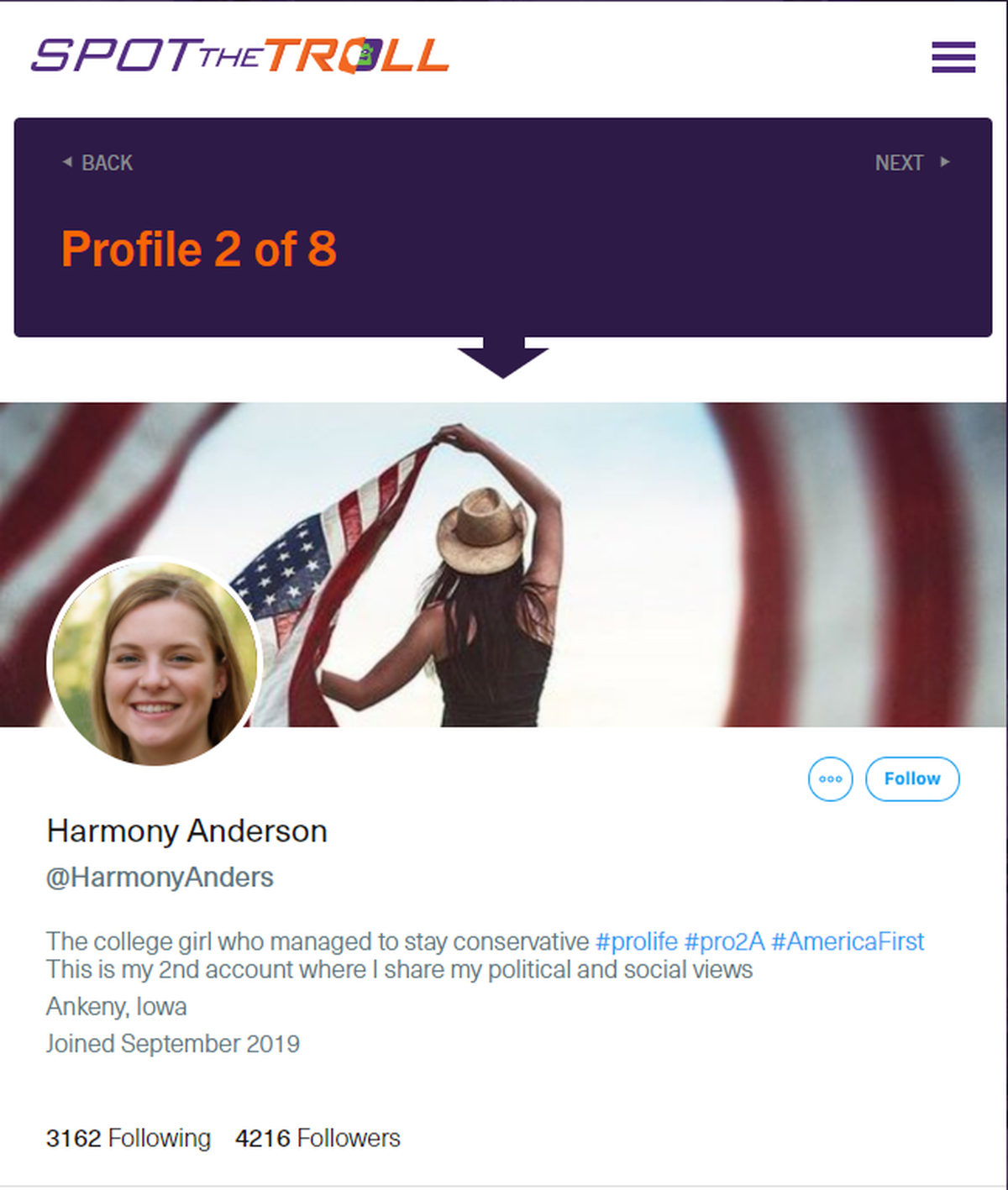 Is this Twitter account from a real person or a Russian troll? You have to take the new online quiz, “Spot the Troll,” to find out.