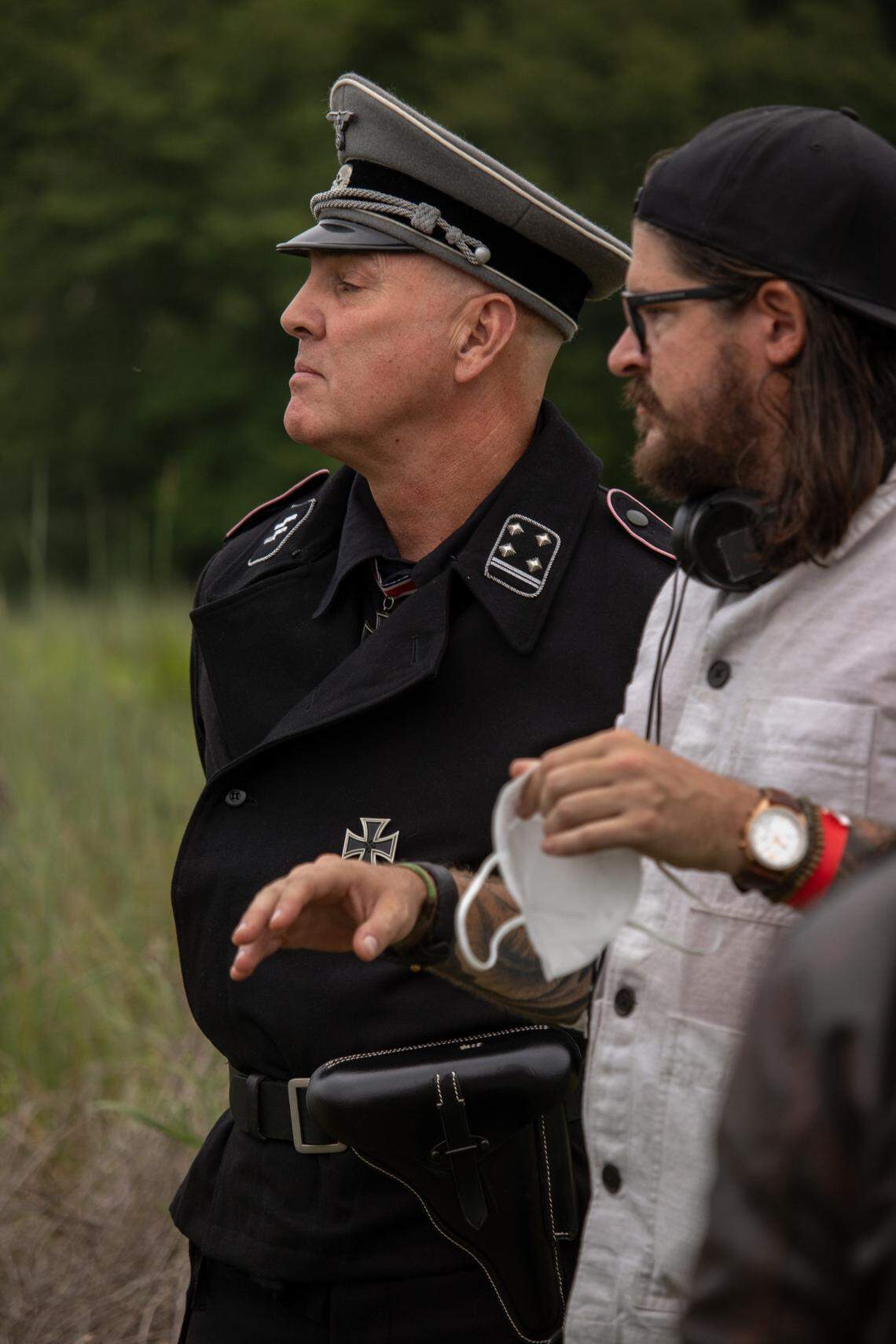 Phil Blattenberger, right, with Arnold Vosloo of “The Mummy” fame.