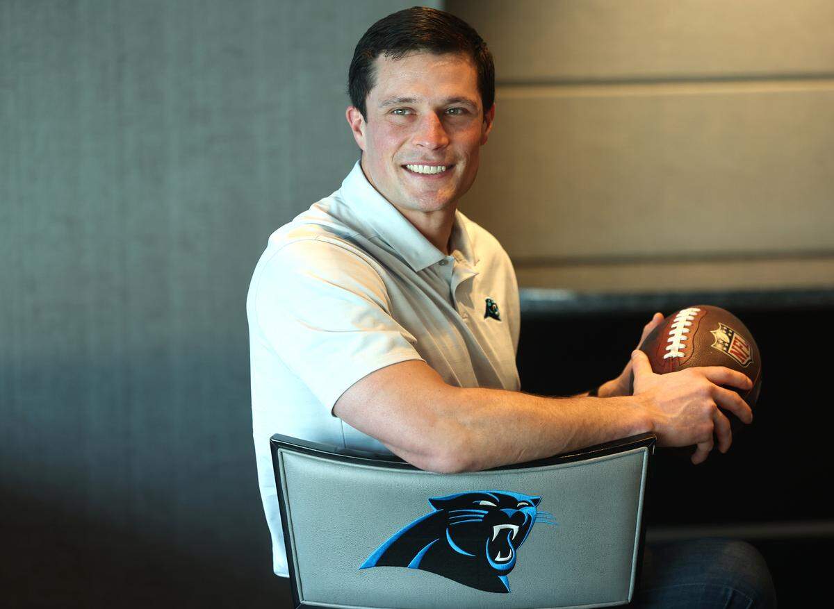 Former Carolina Panthers linebacker Luke Kuechly on Monday, December 2, 2024 at Bank of America Stadium in Charlotte, NC. 