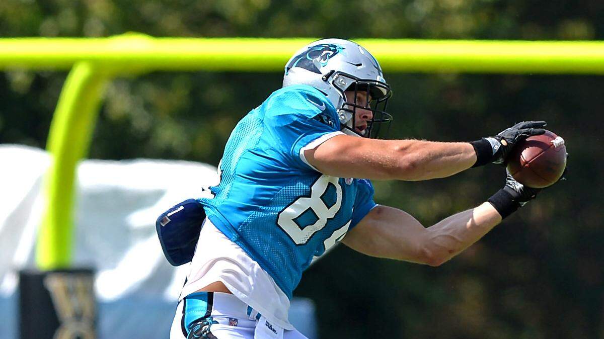 Carolina Panthers tight end Jason Vander Laan set records throwing and running the football at Division II Ferris State, but if he catches on in the NFL it’ll be doing something else.