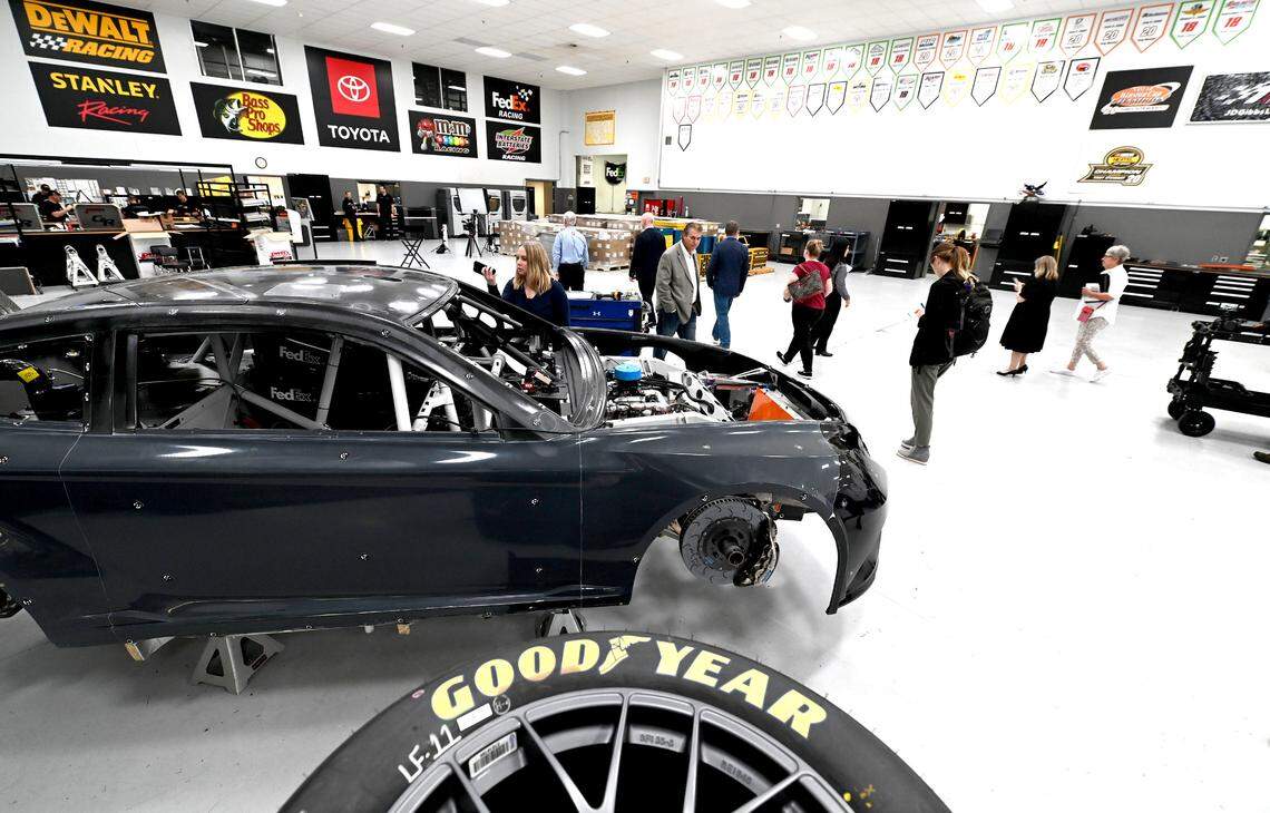 Members of Stratasys and media members tour Joe Gibbs Racing in Huntersville, NC on Monday, May 23, 2022.