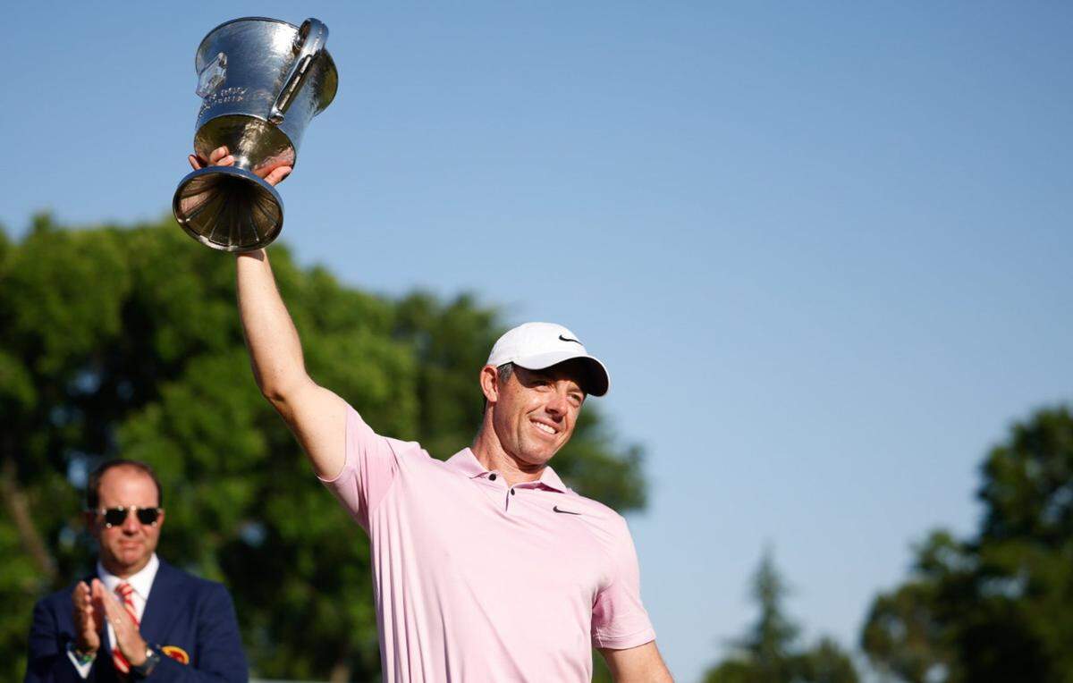 Rory McIlroy wins the Wells Fargo Championship at Quail Hollow Club in Charlotte, NC on Sunday, May 12, 2024.