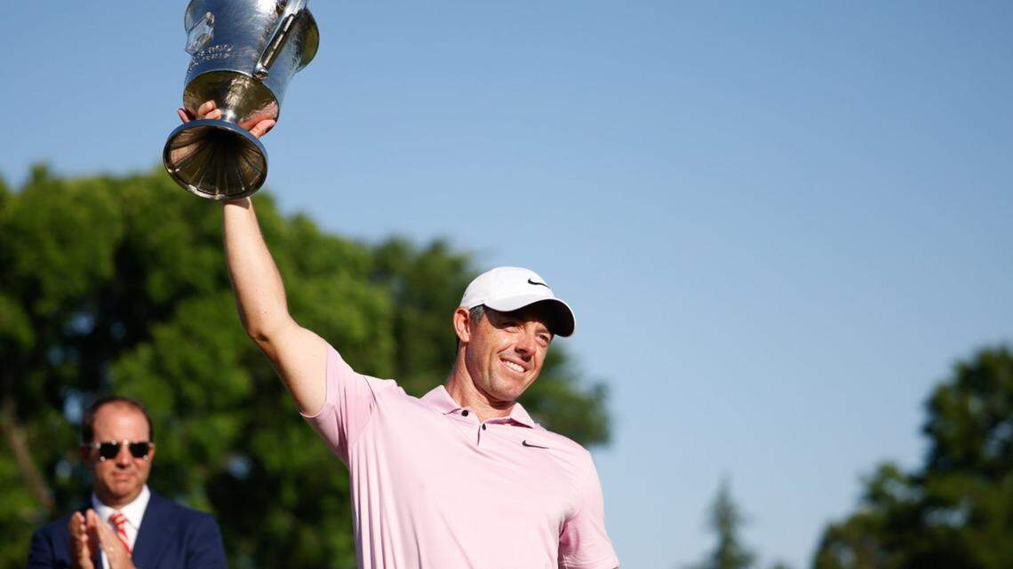 Scenes from the green at the 2024 Wells Fargo Championship at Quail Hollow Club