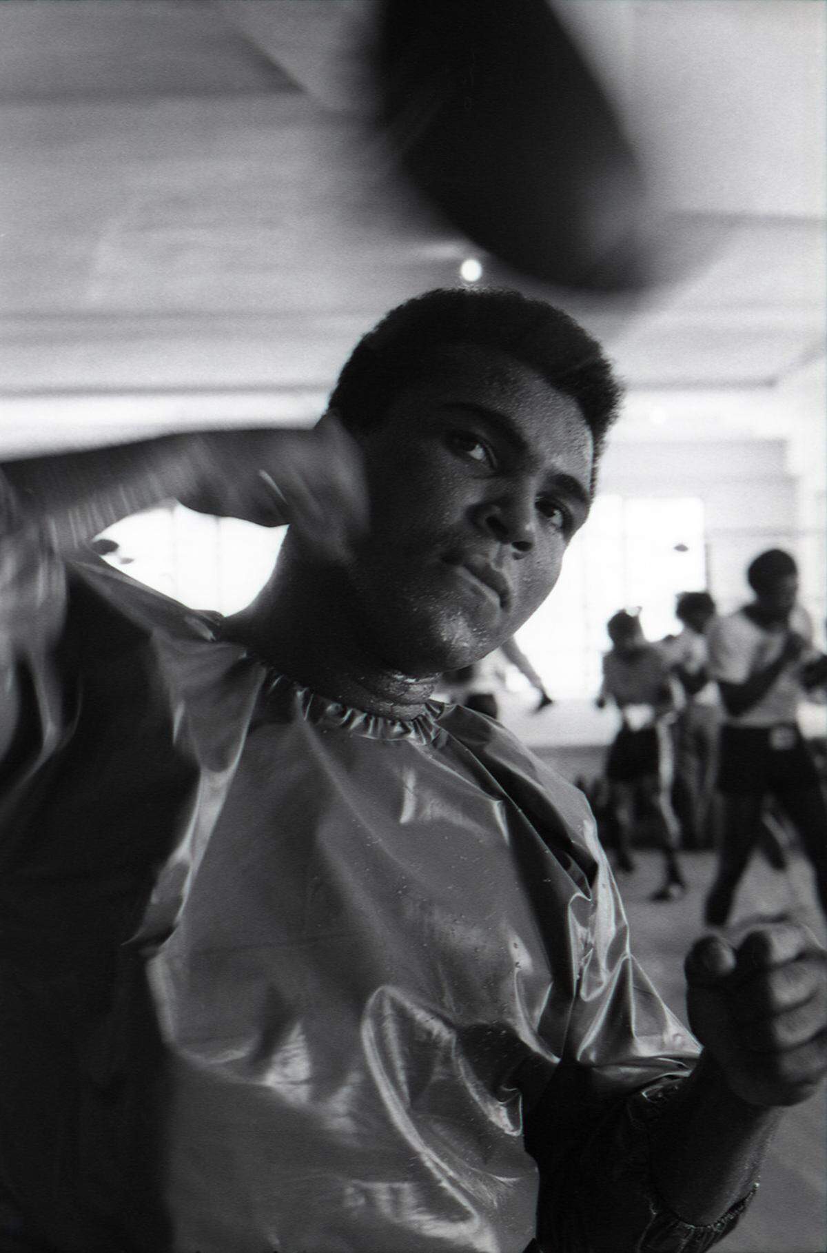 Gordon Parks photographed Muhammad Ali in 1970, while he was training in Miami Beach, Florida.