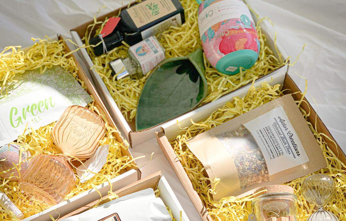 Front Porch Sundays organizers have created curated boxes filled with products from local vendors called Market in a Box.