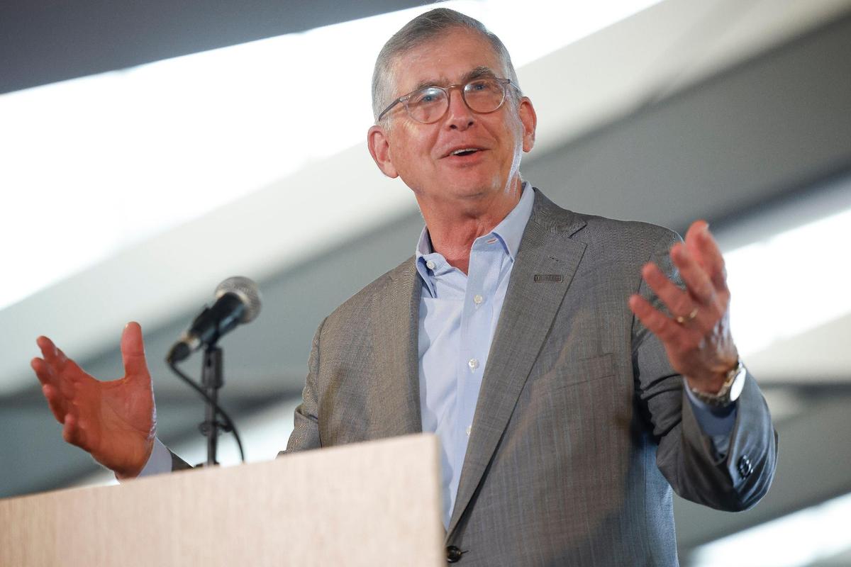Truist Chairman & CEO Bill Rogers announces Truist will invest $120 million in small business locally and nationwide at Truist Center in Charlotte, N.C., Monday, June 27, 2022.
