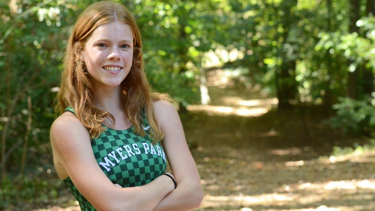 Myers Park High School cross-country runner, Mary Bonner Dalton, 18, a senior, is one of the best in her sport nationally. She was photographed in practice at the school on Monday, Oct. 2, 2023.