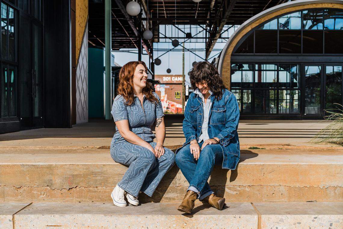 Rachel Hopkins, owner of Room Service, and Jules Zanoni, owner of Stay Inn, will open the two new interconnected spots at Camp North End in Spring 2023.