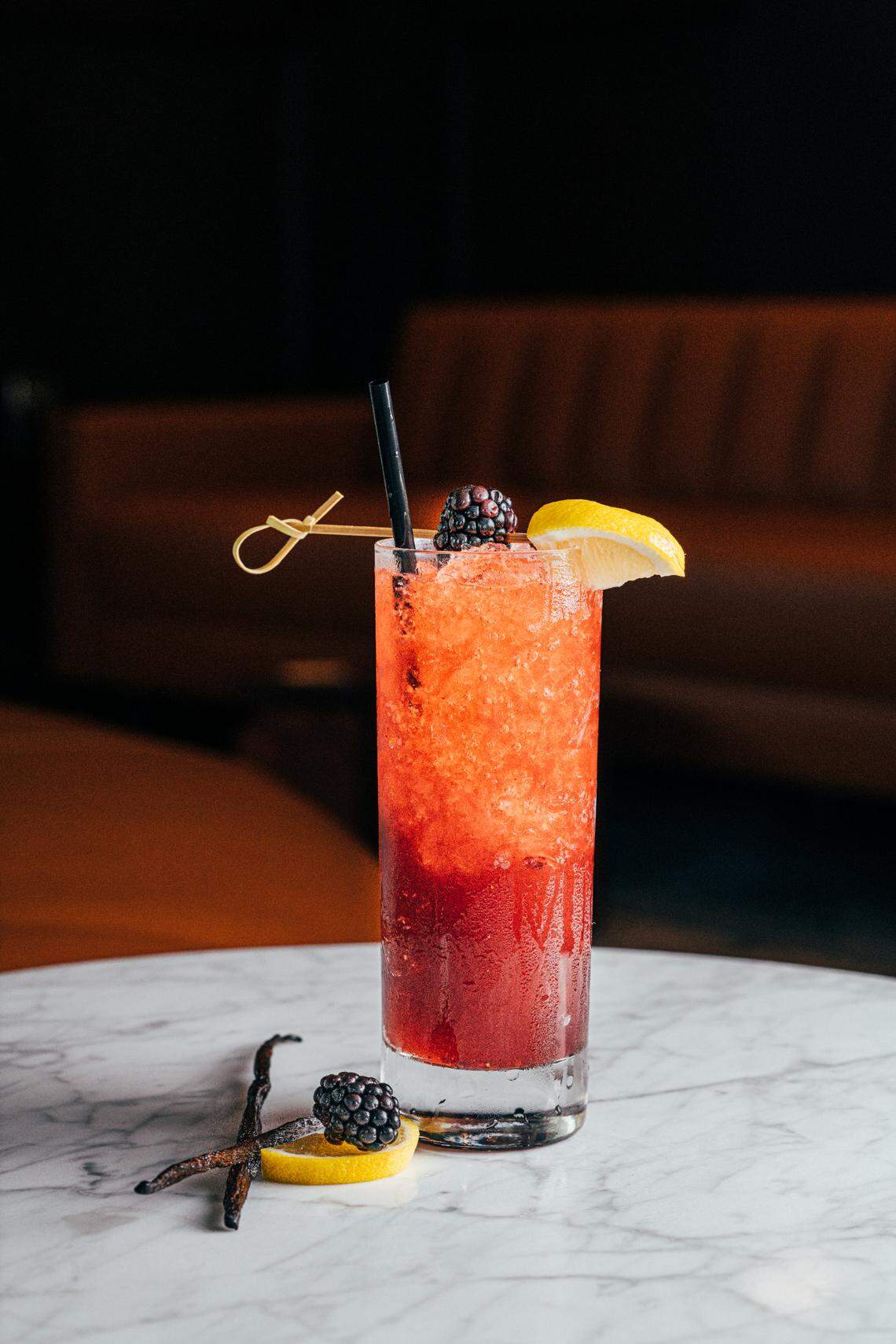 Link & Pin’s cocktail menu includes an original cocktail called Blackberry Button that has blackberries and lemon with tequila and a hint of chocolate and vanilla, plus a surprise effect with a Szechuan ‘buzz’ button.