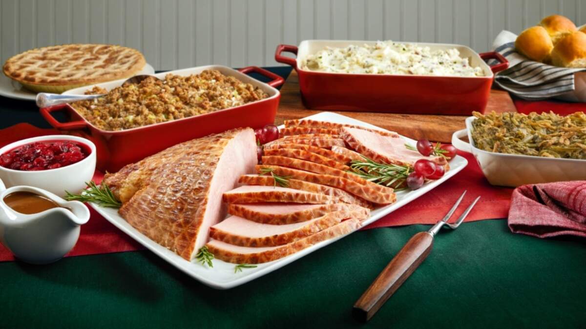 The Holiday Feast To-Go at Metro Diner is served cold for you to reheat when you’re ready.