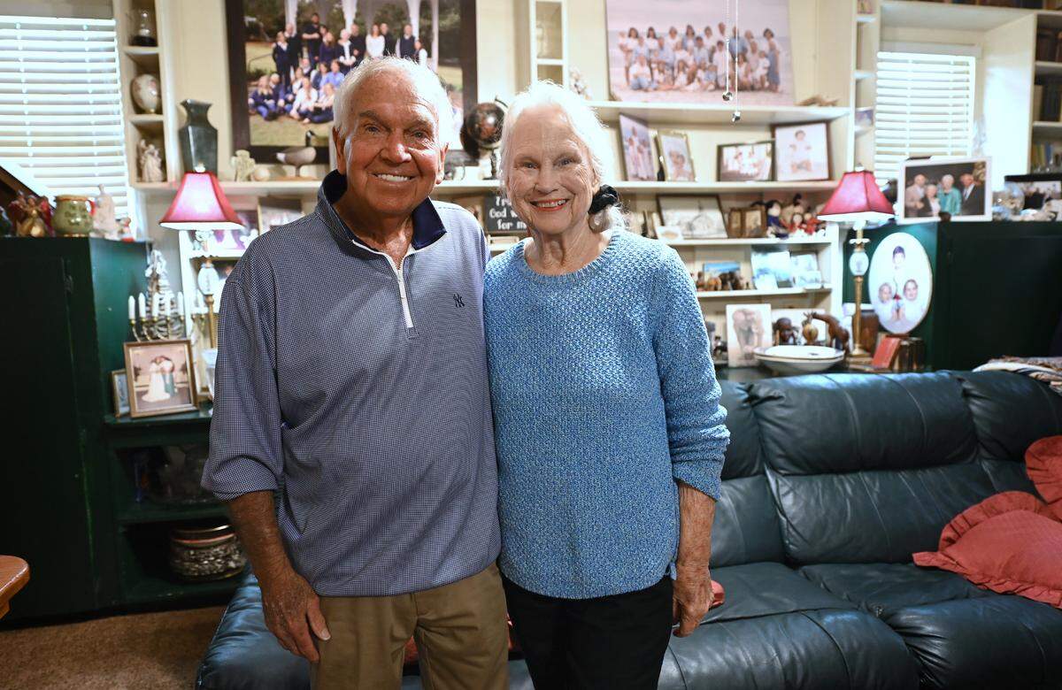 Former New York Yankees second baseman Bobby Richardson and his wife Betsy at their home in Sumter, SC.