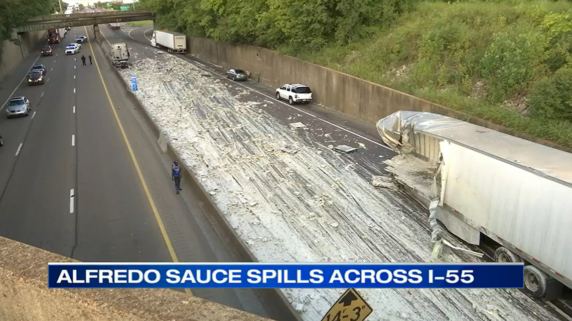 One person was hurt in the crash, which impacted traffic on I-55, officials said.