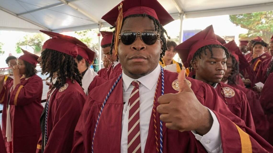 Harding seniors surprised with free suits, dresses for graduation, thanks to CMS leader