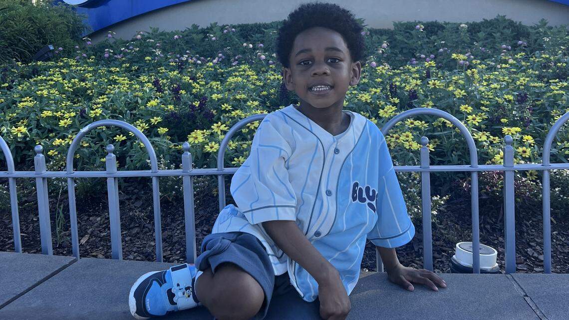 Jayce Edwards spent his 4th birthday at Carowinds. His entire family wore outfits of his favorite cartoon, Bluey.