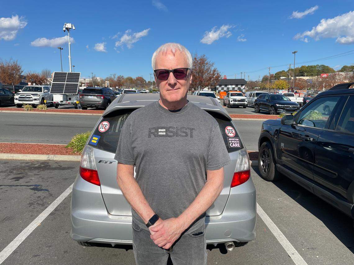 Bruce Moody documented an arrest at Home Depot on Woodlawn. A man was sitting under a streetlight, alone, when two cars and about six agents pulled up. Moody, 71, is retired and volunteering with multiple organizations, alerting them when he sees an arrest and documenting the arrests.