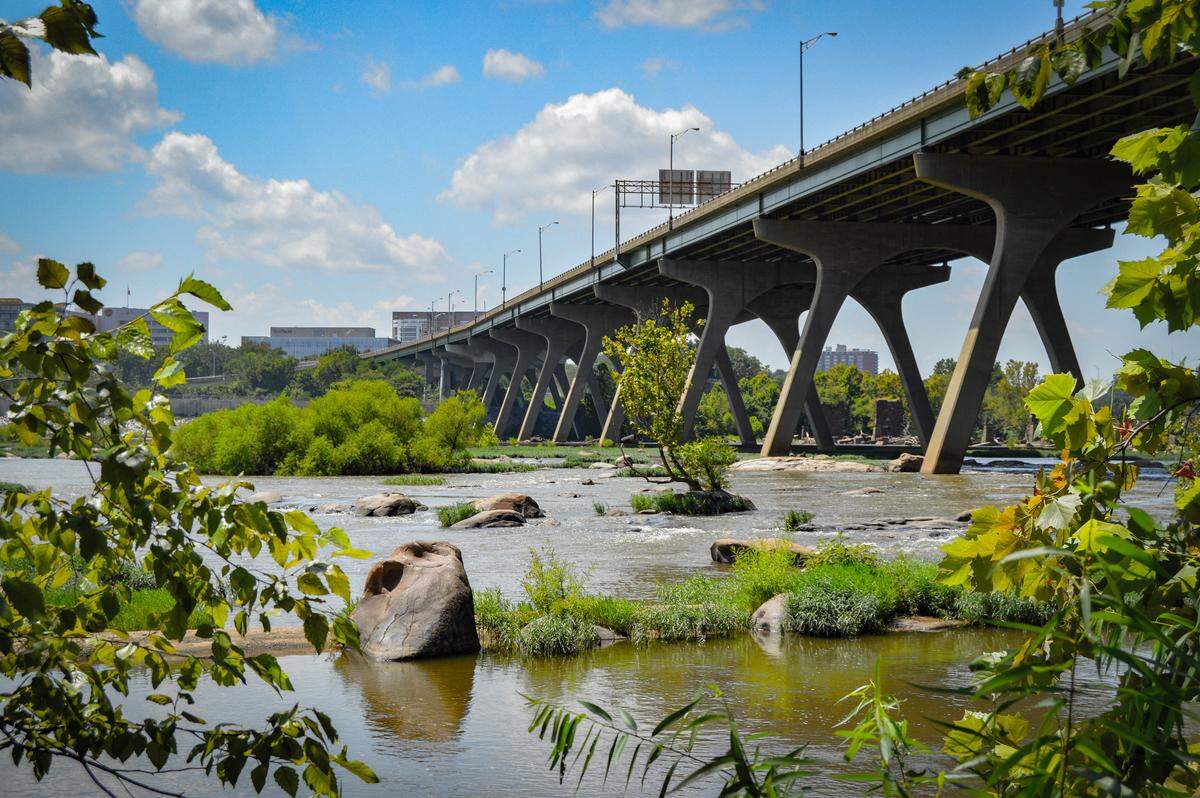 You can go whitewater rafting through Richmond along the James River.