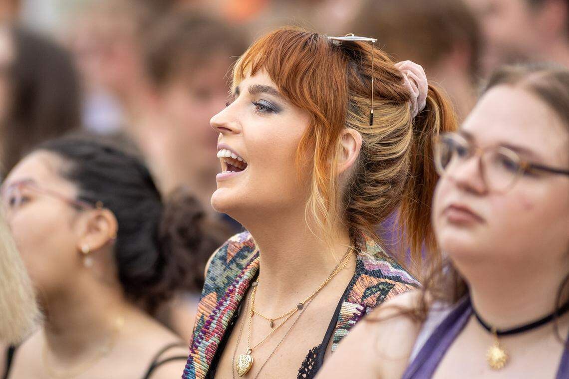 Fans at Lovin’ Life Music Fest in Charlotte, NC, on May 4, 2024.