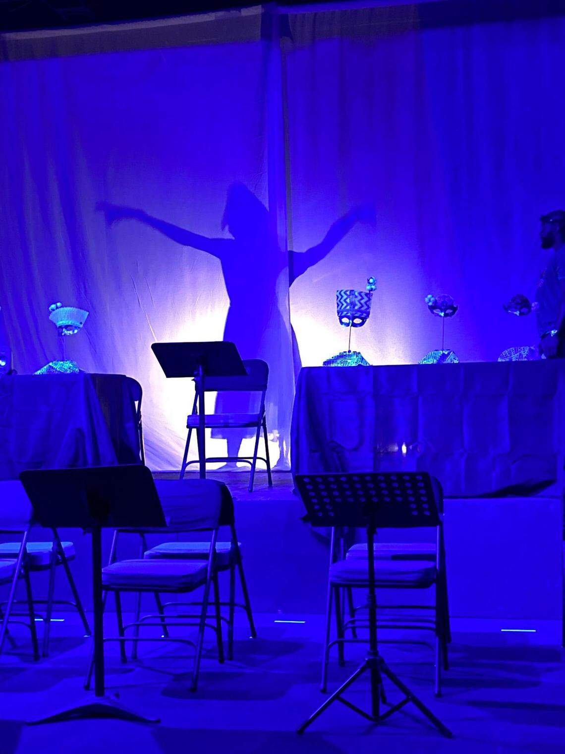 A scene from an April rehearsal of “Prophesy to the Bones: And Other Stories Black Folx Whisper.”