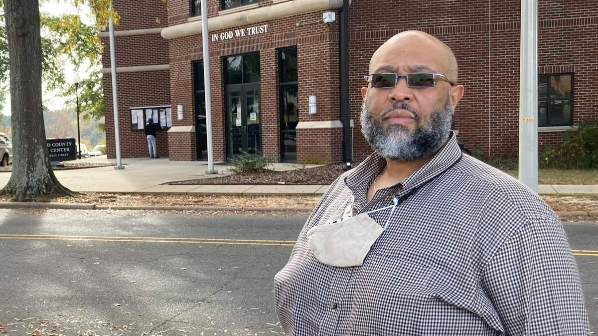 Rod Brower, pictured here, and eight other residents are suing Richmond County, the town of Hoffman and Oak Grove Technologies over disruptions they say are caused by shooting and explosions at a nearby military training facility.