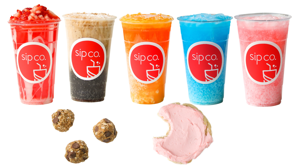 At Sip Co., you can customize a drink to pair with chocolate protein bites or a pink sugar cookie for dessert.