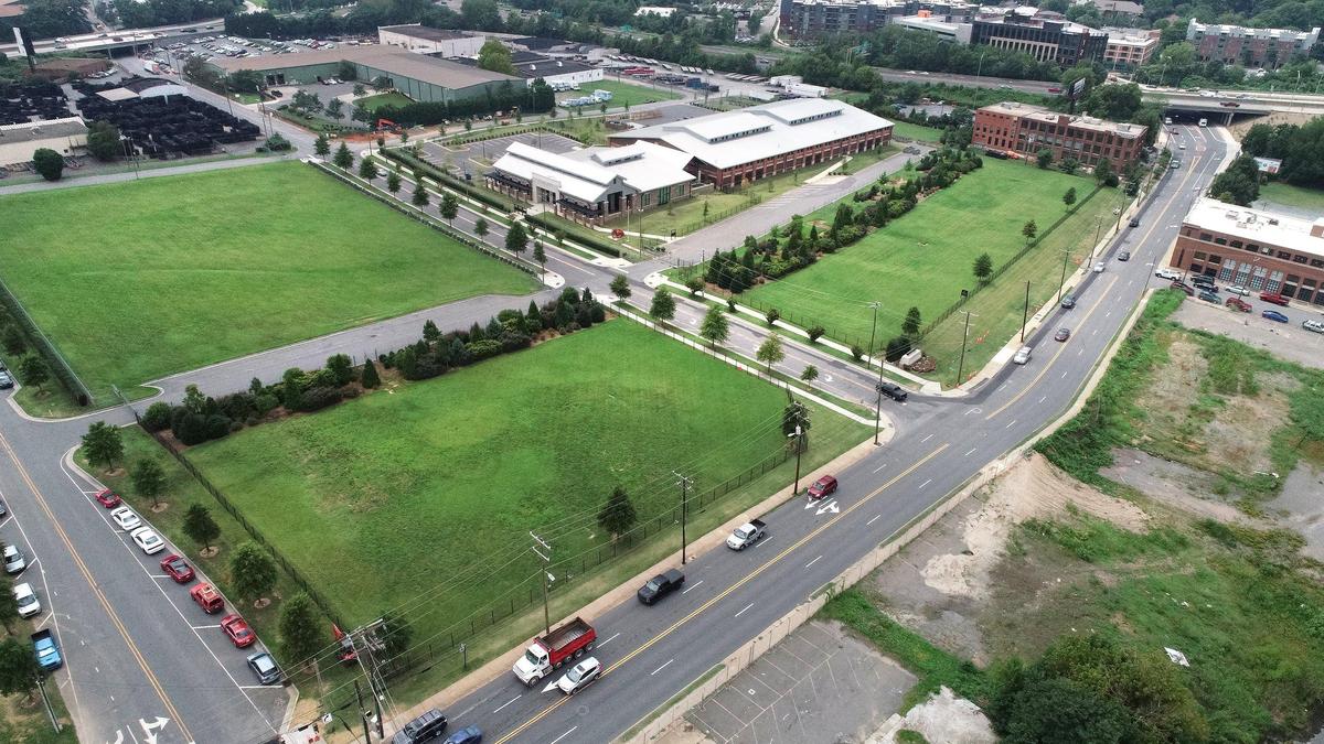 Charlotte Pipe and Foundry property near the intersection of S. Clarkson Street and W. Morehead St. near Bank of America Stadium. The company was offered $35 million by local governments in Stanly County to move its plant there from uptown Charlotte.
