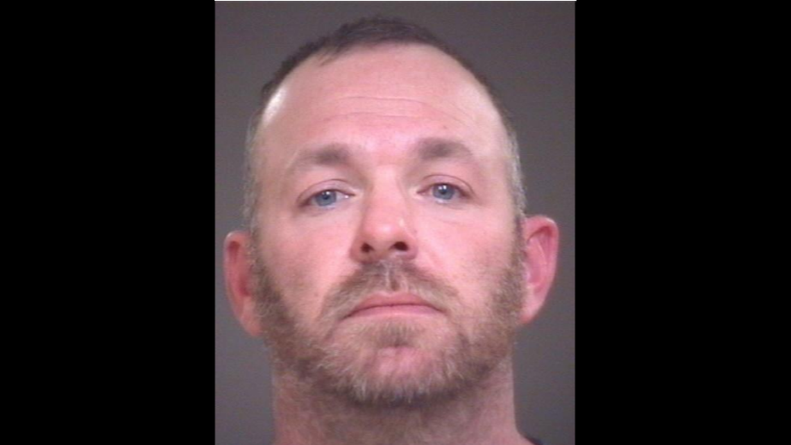 Justin Kyle Ray, 36, of Lincolnton, is accused of striking a teacher Saturday at West Lincoln High. Lincoln County Sheriff’s Office photo/WBTV
