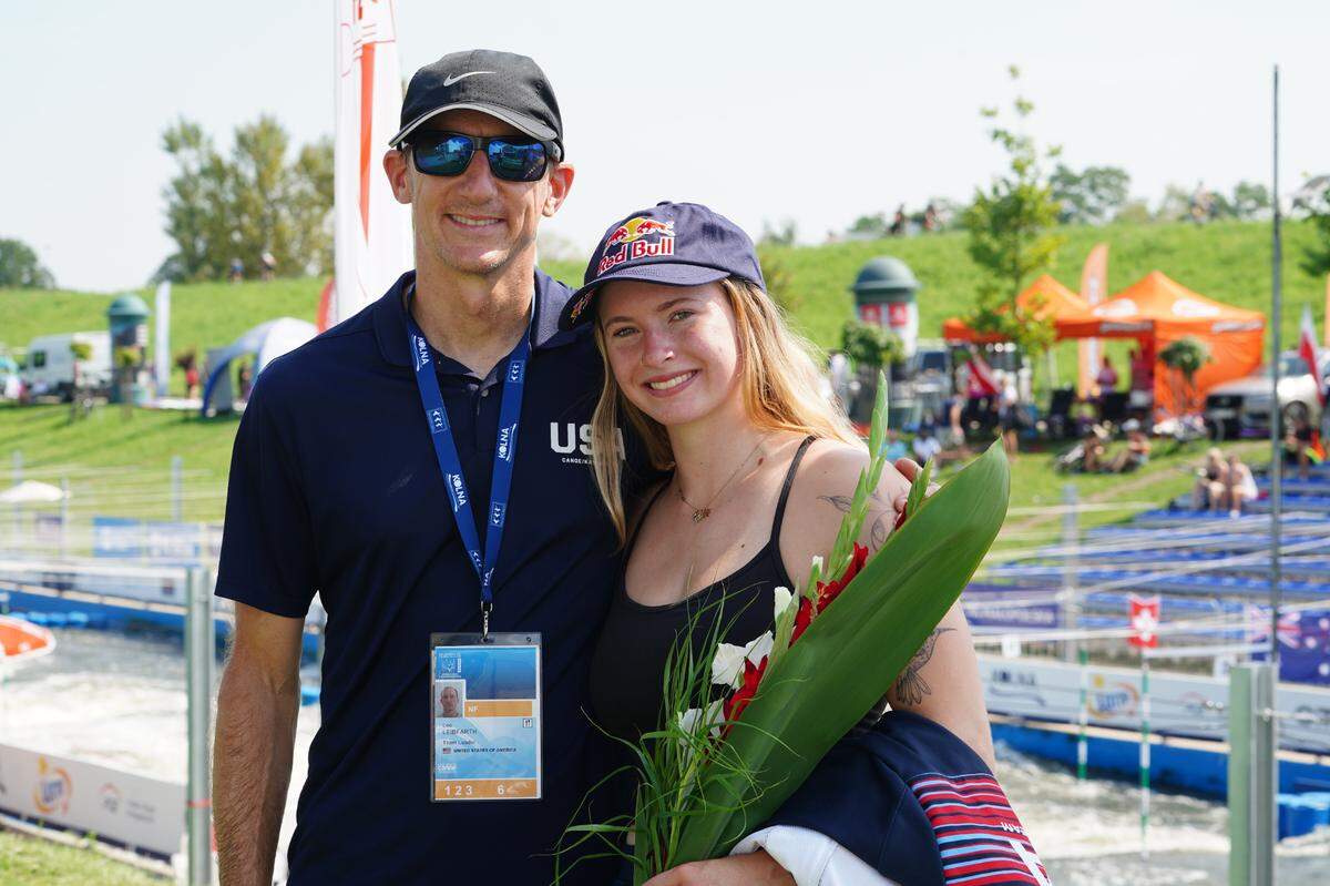 Says Evy Leibfarth of having her dad as her coach: “I’m 20 now. A lot of people don’t get to see their parents so much (at that age), and it’s really special for me to still get to. ... That’s a really important thing to me.”