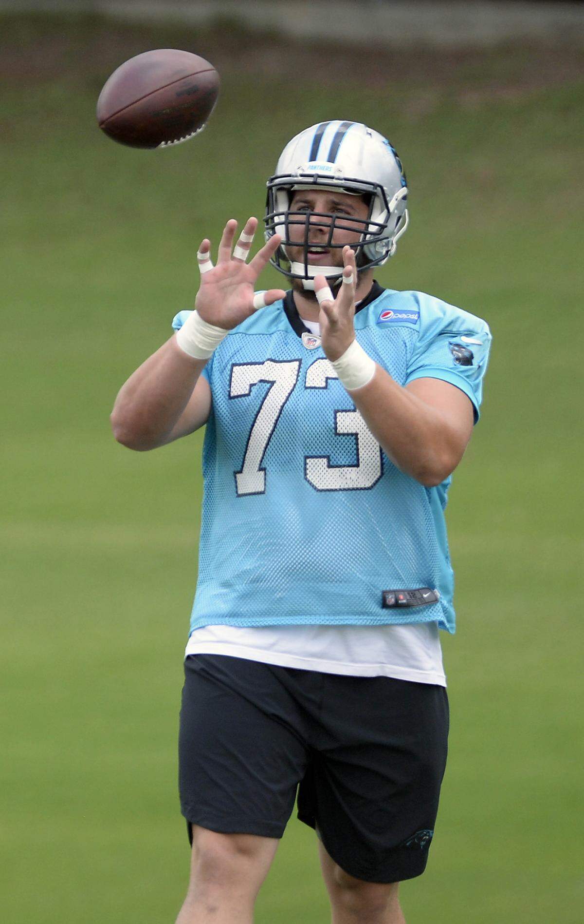 Greg Van Roten (73) has gone from out of football in 2014 to now starting for the team at left guard.