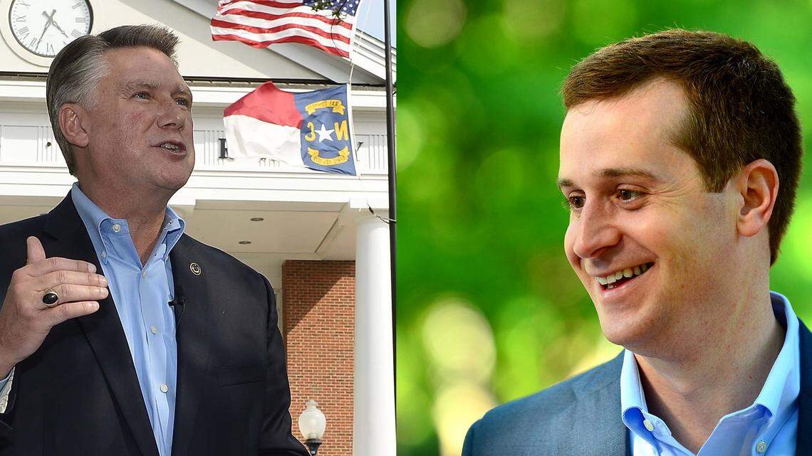 Pastor Mark Harris, left, and former Marine and businessman Dan McCready, right, are vying for the N.C. 9th District congressional seat.