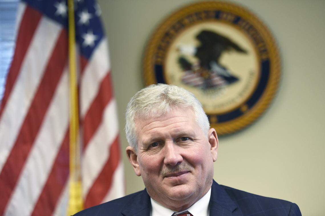 Andrew Murray, shown in November 2017, will step down as US Attorney for the Western District of North Carolina at the end of February 2021.