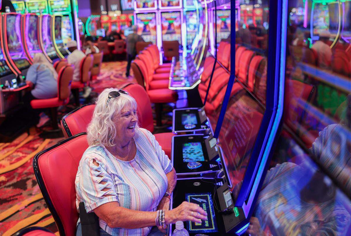 Lynn Beck gambles during the opening of the first part of the Catawba Indians' Catawba Two Kings Casino in Kings Mountain, N.C., on Wednesday, May 20, 2026. 
