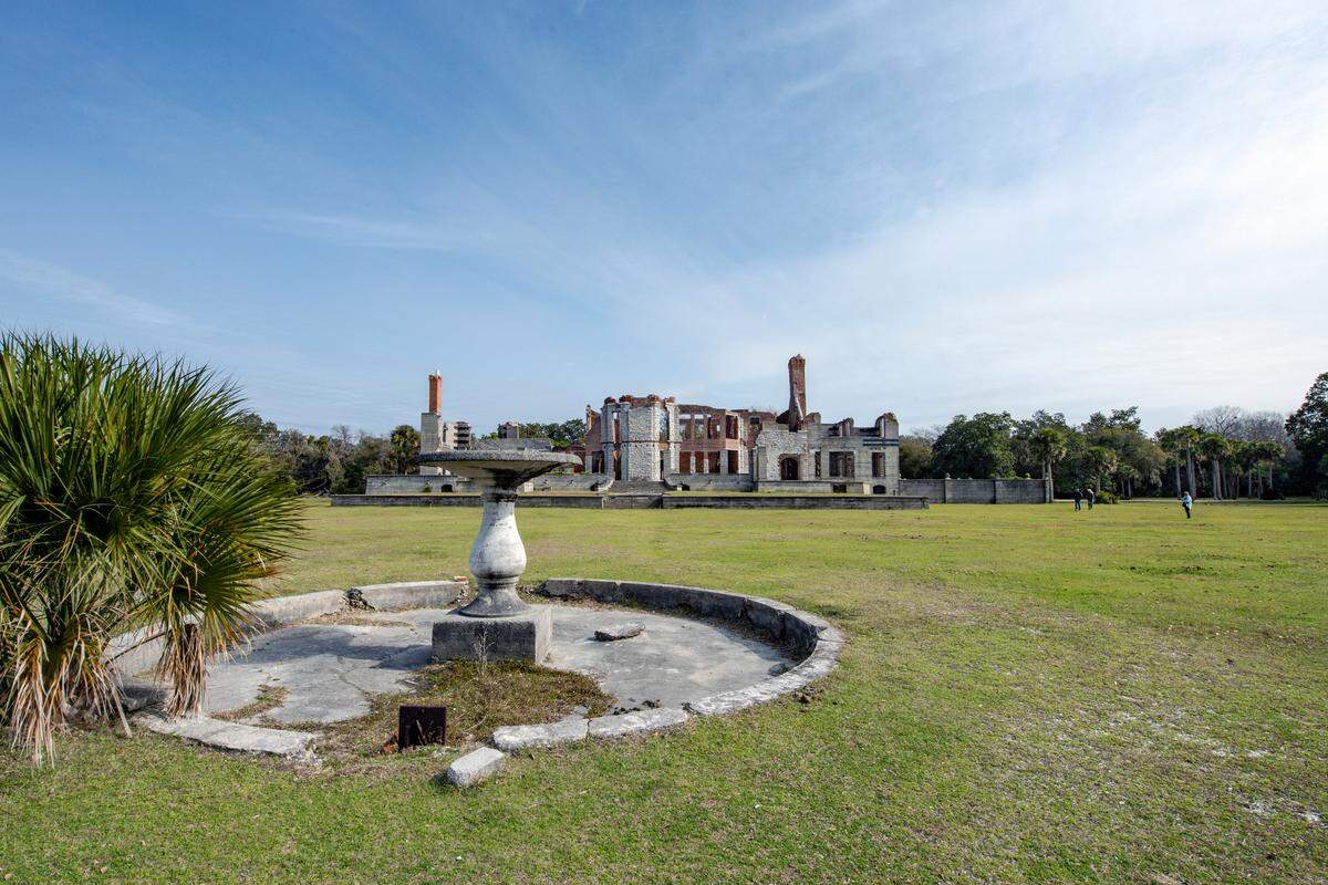 A fountain at the Dungeness site in Cumberland Island National Park, Georgia.