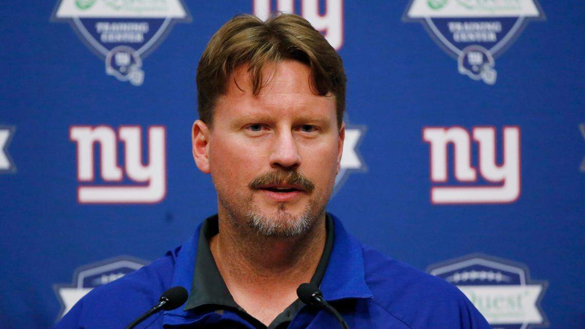 Former New York Giants head coach Ben McAdoo is set to replace Joe Brady (not pictured) as the Carolina Panthers’ next offensive coordinator.