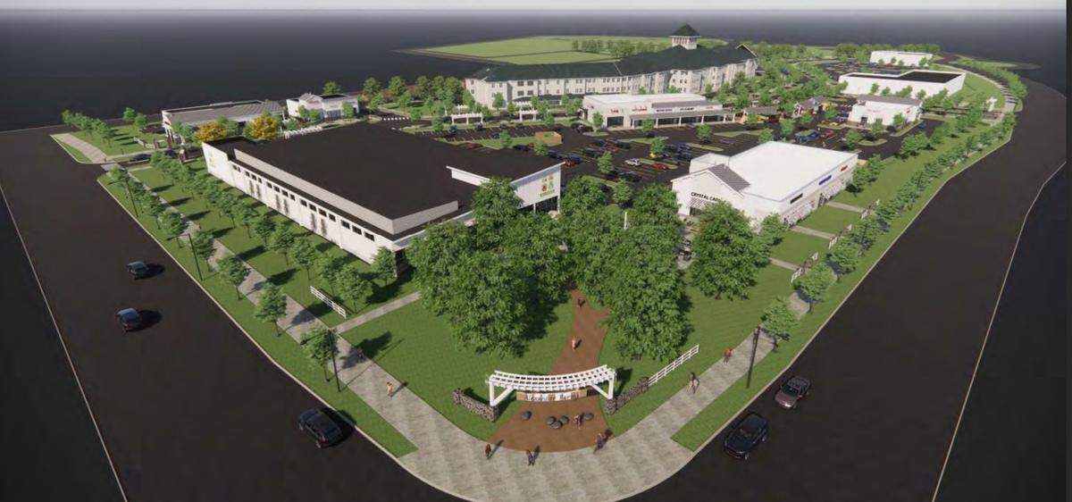 The Alexander Farms mixed-use community is shown in this rendering at the corner of West Catawba Avenue and Westmoreland Road in Cornelius.
