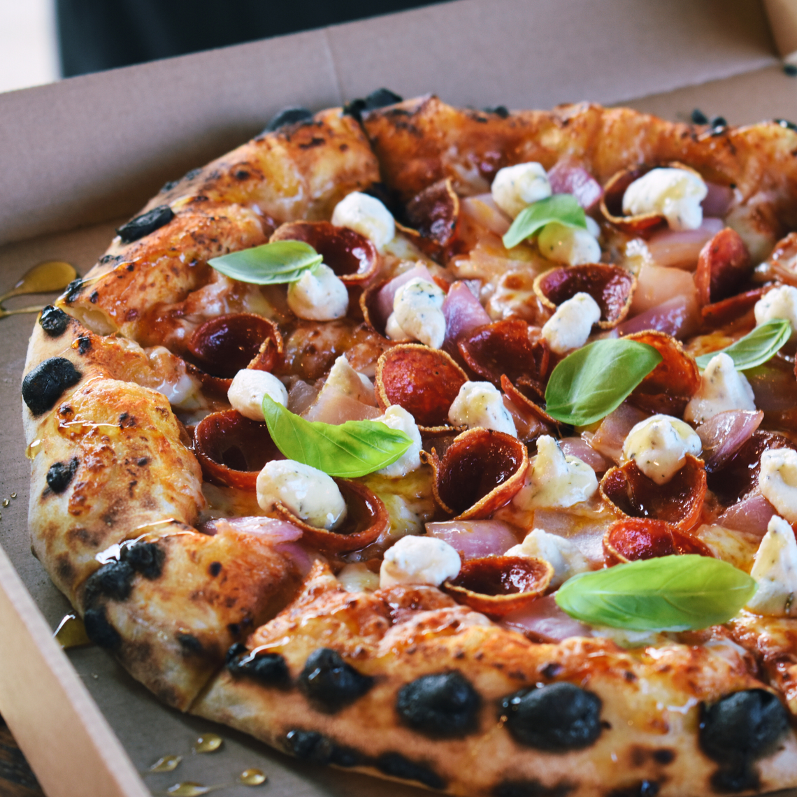 The Tommy Boy pizza from Gravity Sourdough Pizza Co.