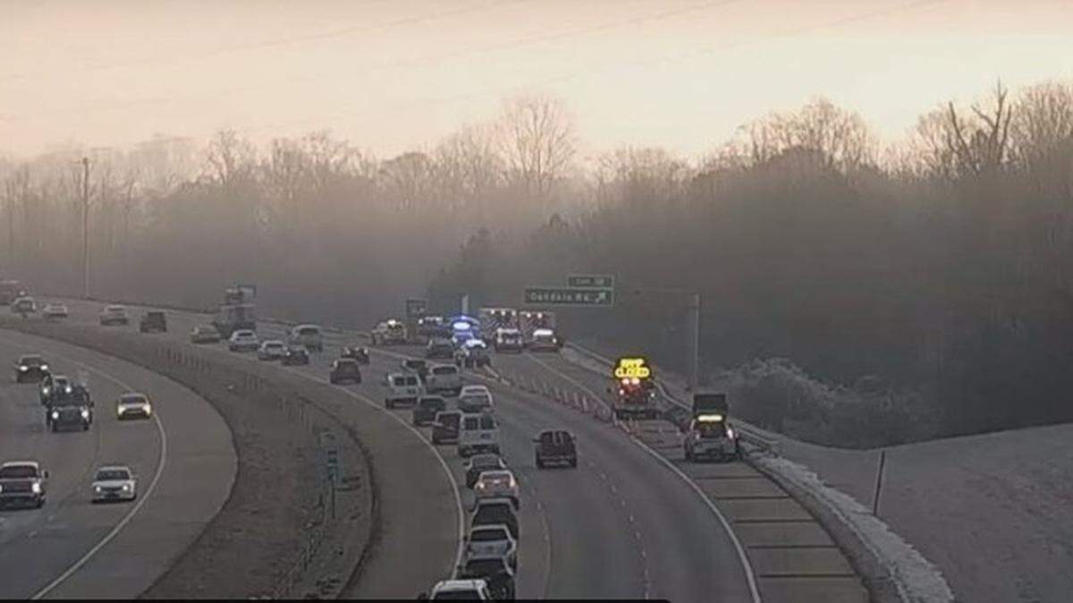 A person has died in a wreck that closed a busy stretch of Interstate 485 in Charlotte Friday morning, Feb. 6, 2026, Medic said.