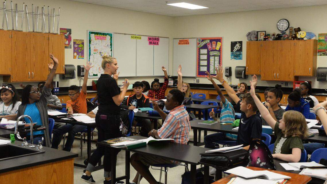J.M. Alexander Middle School in Huntersville, pictured here, was built with 2013 bond money and opened last August. The last school to be built from that bond issue, called the Rea Farms Relief School, is scheduled to open in August 2020 to help relieve overcrowding in southern Mecklenburg County.