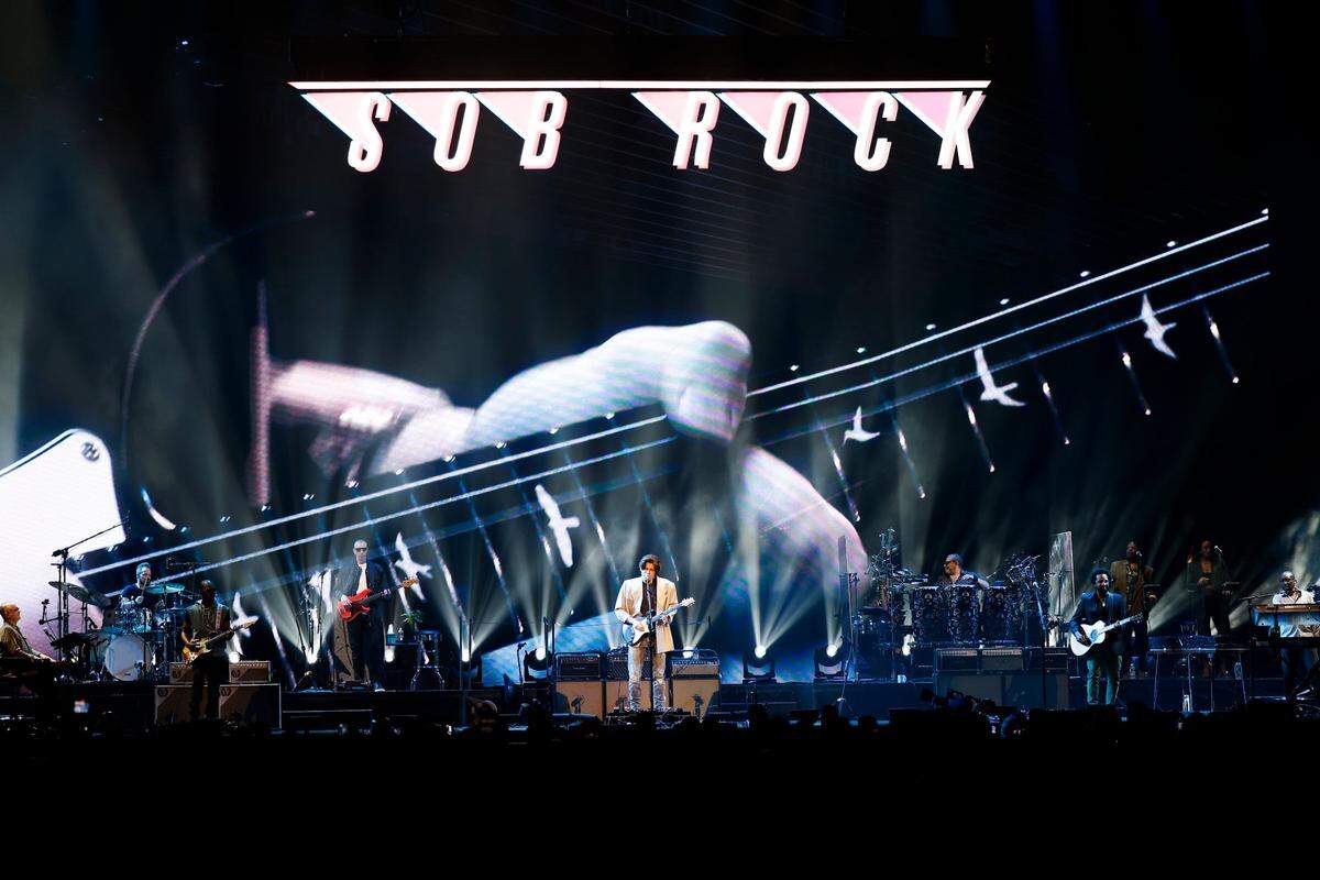 John Mayer performs on the Sob Rock tour at Spectrum Center in Charlotte, N.C., Monday, April 11, 2022.