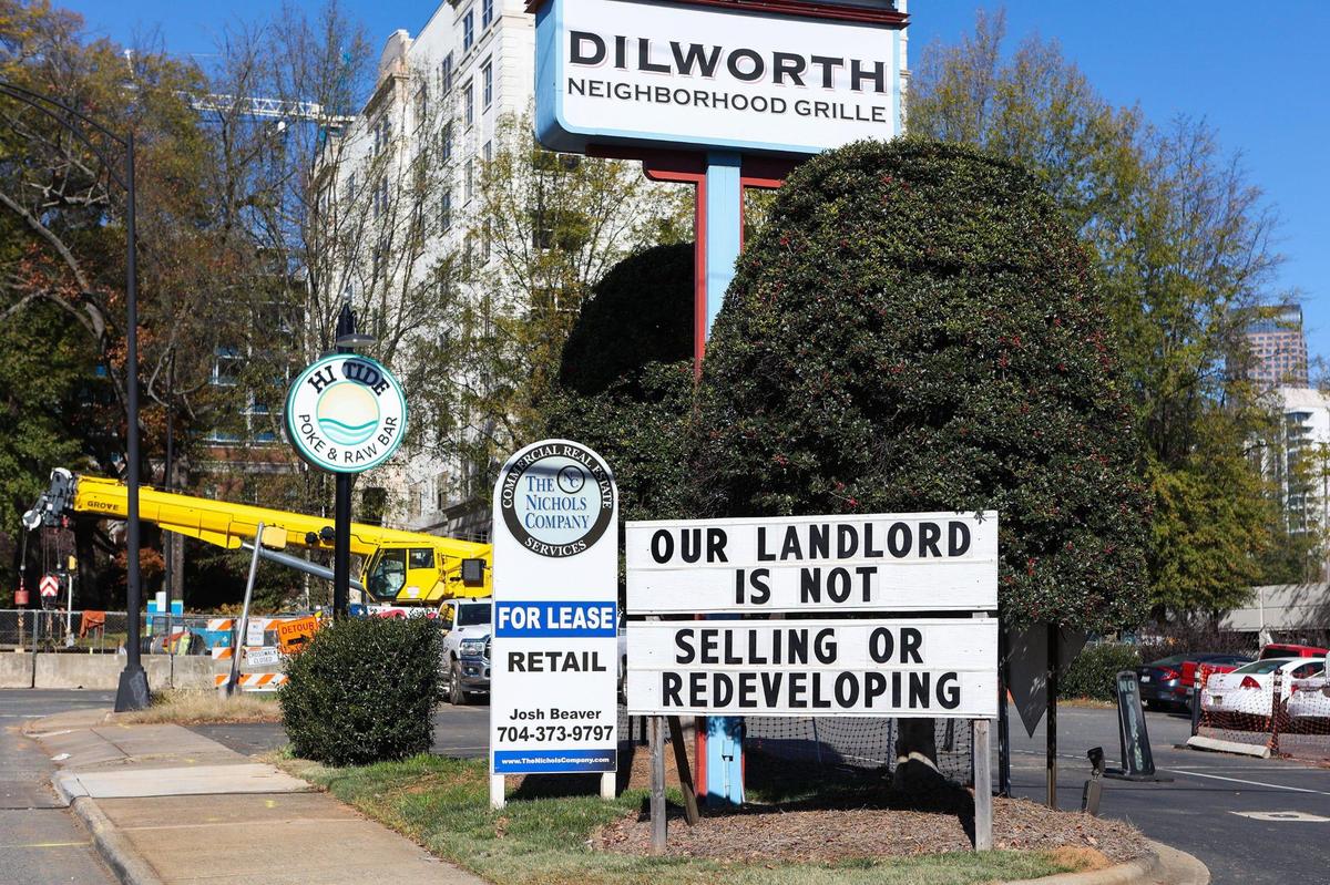 The popular Dilworth Neighborhood Grille on East Morehead Street is assuring customers that there are no immediate plans to leave or close after a rezoning petition was filed for its property.