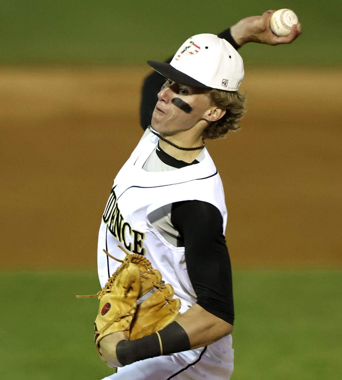Providence Panthers pitcher Brady Thompson delivers a pitch to a Hopewell batter during action on Friday, April 12, 2024.